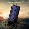 Two Packs-20,000mAh Solar Charger Power Bank