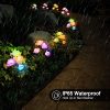 Outdoor Solar Garden Lights - RECHOO 3 Pack Decorative Rose Flowers with 7-Color Changing LEDs, Waterproof Landscape Lights for Garden, Patio, Yard