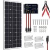 SOLPERK 100W Solar Panel 12V, Monocrystalline Solar Panel Kit