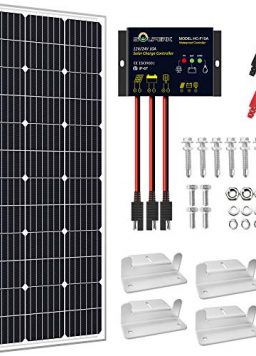 SOLPERK 100W Solar Panel 12V, Monocrystalline Solar Panel Kit