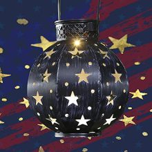 Maggift 2 Pack Star Solar Lantern Solar Powered Decorative