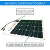 SunPower 50 Watt Flexible Monocrystalline High Efficiency Solar Panel