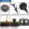 12-Pack Solar Ground Lights – 8 LED Solar Pathway Lights, Waterproof In-Ground Landscape Lighting for Garden, Patio, Yard, and Walkways