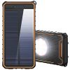 15000mAh Portable Solar Power Bank with Dual USB Ports and 15 LED Lights
