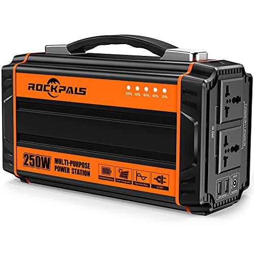 ROCKPALS 250-Watt Portable Generator Rechargeable