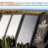 21W Foldable Solar Charger - Compact Powerhouse for Camping Adventures, Waterproof and Durable with 2 USB Ports