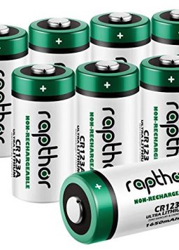 Rapthor CR123a Lithium Batteries 8 Pack