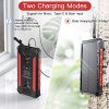 Solar Power Bank 36000mAh, QI Wireless Outdoor Rainproof