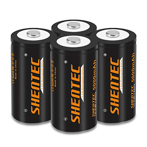Rechargeable C Batteries with Box Shentec