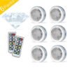 Illuminate Any Space with Puck Lights - 6 Pack Battery-Operated Lights Ideal for Cabinets, Closets, and More, Controlled by Remote, Dimmable and Timer Options