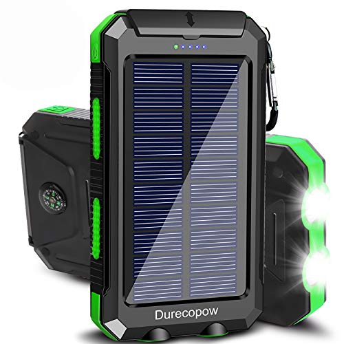 Solar Charger, Durecopow 20000mAh Portable Outdoor Waterproof