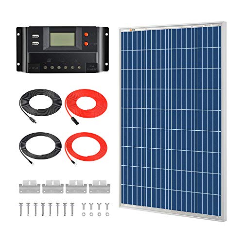 RICH SOLAR 100 Watts 12 Volt Polycrystalline Solar Kit