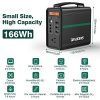 166Wh Portable Power Station - 52000mAh LiFePO4 Solar Generator with AC & USB Outputs ⚡
