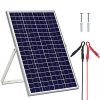 "30W/24V Solar Panel Charger and Maintainer with Adjustable Mount Bracket for Automotive, Marine, and RV - Weatherproof Design