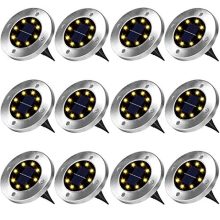 Solar Ground Lights 12Pack - 8LED Solar Lights