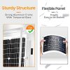 100W Monocrystalline Solar Panel Kit - Powerful PV Module for Efficient Battery Charging, Ideal for RV, Boat, Camper, and Off-Grid Applications