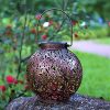 Outdoor Solar Hanging Lantern Lights Metal LED Decorative