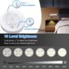 9-Pack LED Color-Changing Puck Lights - Wireless Dimmable Under Cabinet Lights for Kitchen - Remote Controlled Closet Lights with 16 Colors and Multiple Modes