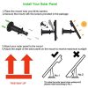 3 Pack Solar Panel for Blink XT XT2 - Outdoor Power Solution with Weatherproof Design, Adjustable Mount, and Long-Lasting Battery - Black