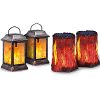 TomCare Flickering Flame Solar Lantern Outdoor
