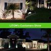 LITOM 12 LEDs Solar Landscape Spotlights