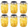 Solar Mason Jar Lights, 6 Pack 30 LED Fairy Lights