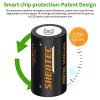 Rechargeable C Batteries with Box Shentec