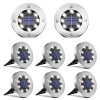Solar Lights Outdoor, 8LED Solar Ground Lights Waterproof