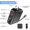 Portable Charger, 15000mAh 18W PD QC3.0 Power Bank