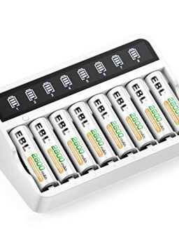 EBL AA Rechargeable Batteries 2800mAh 8 Counts
