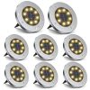 8 LED Solar Garden Lights Disk Lights Outdoor