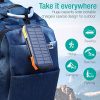 Power Bank, Solar Charger with Qi Wireless Charger and a pair of USB