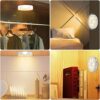 Rechargeable Puck Lights with Wireless Remote - 60 Lumens Dimmable LED Under Cabinet Lighting for Kitchen and Closet (6 Packs)