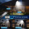 80W Outdoor Solar Street Lights – Radar Sensor LED Flood Light with Remote & Wall/Pole Mount 🌞🚨