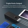 40000mAh Power Bank with 18W PD USB-C Fast Charging – Charge 3 Devices Simultaneously for iPhone, iPad, MacBook, and More