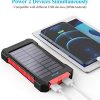 Solar Power Bank 26800mAh - Portable Charger with Solar Panel for Outdoor Adventures, Emergency Charging, and Dual USB Outputs