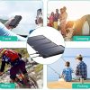 Solar Portable Charger - 36800mAh Power Bank with 4 Foldable, Removable Solar Panels, Type C Inputs, and High Capacity for Charging iPhone, iPad, Smartphone, and Tablet on the Go