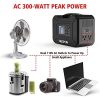 296Wh Portable Power Station – 80000mAh Solar Generator with 300W Output & 2 AC Outlets for Camping, CPAP & Backup Power