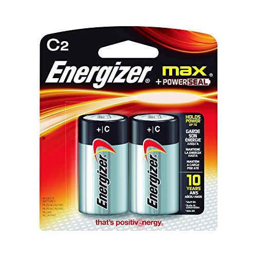 Energizer Max C Batteries, Premium Alkaline C Cell Batteries