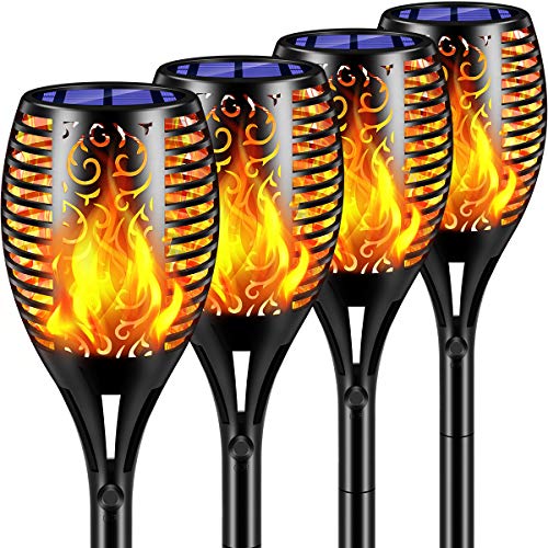 TomCare Solar Lights 99 LED Flickering Flame Solar Torches