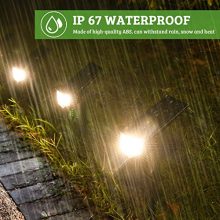 Otdair Solar Landscape Spotlights – 19 LED Solar Powered Pathway Lights, Waterproof IP67, Adjustable Outdoor Garden Lights (4 Pcs)