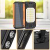 Portable Solar Power Bank 26800mAh with Ultra Bright 2 Flashlights