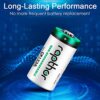 16 Pack 1650mAh High Power UL Certified Non-Rechargeable 3V CR123 Battery for Flashlight, Toys, Alarm System, Microphones