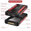 Solar Power Bank 36000mAh, QI Wireless Outdoor Rainproof