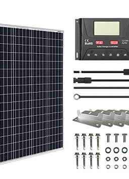 HQST 100W 12V Monocrystalline Solar Panel Kit