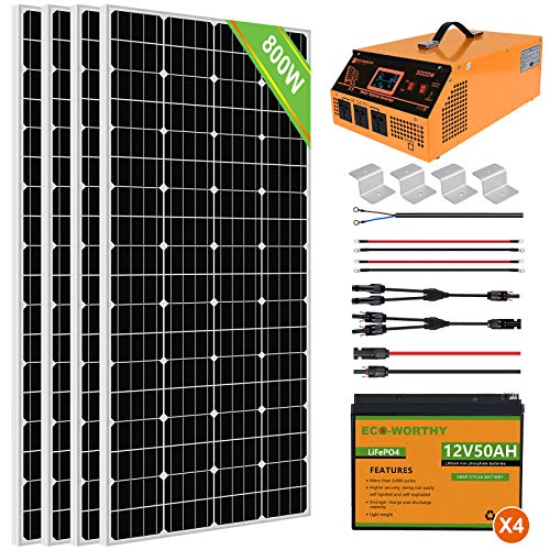 ECO-WORTHY 800W 3.2KWH Solar Power System Kit