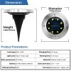12-Pack Solar Ground Lights – 8 LED Solar Pathway Lights, Waterproof In-Ground Landscape Lighting for Garden, Patio, Yard, and Walkways