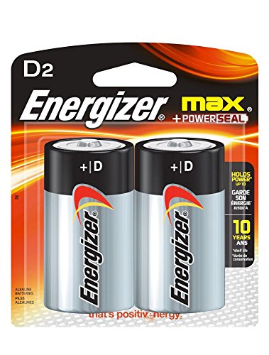 Energizer MAX D Alkaline Batteries, 2-Count