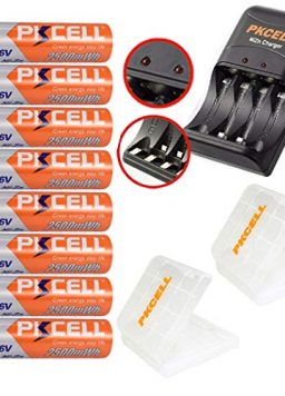 AA/AAA NIZN Batteries Charger and 2Pcs Battery Storage Box
