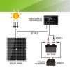 30W 12V Solar Panel Kit for Off-Grid Systems – Battery Charger with 10A Controller for RV, Boat, and More